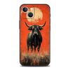 Luxury TPU Soft Phone Case For iPhone 17 Air 16E 16 11 15 14 Pro MAX 12 13 7 8 Plus X XR XS SE 2022 Cover Bull Animal