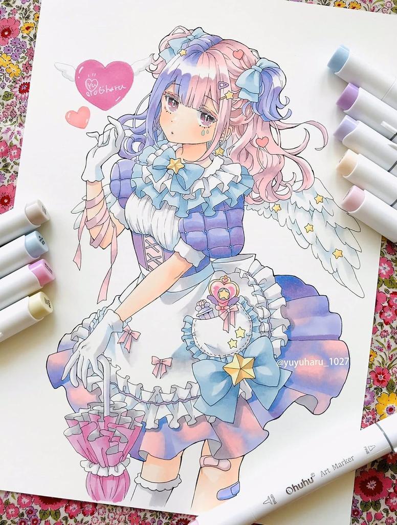 Ohuhu Illustration Brush 80 81 Professional Light Traditional Japanese Pastel Marker with Blender Honolulu B Series Markers, Type, Colors, Markers,