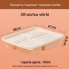 Thickened Disposable Bento Box with Five Compartments