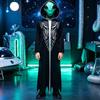 Costume da Ombra Aliena per Bambini con Design Stampato per Halloween e Spettacoli Teatrali