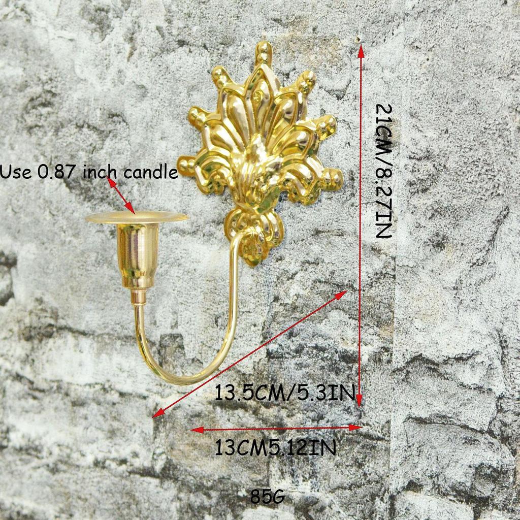 2 Pieces Candle Sconces Wall Sconce Holder Retro Mount Decorative for Living Room Table