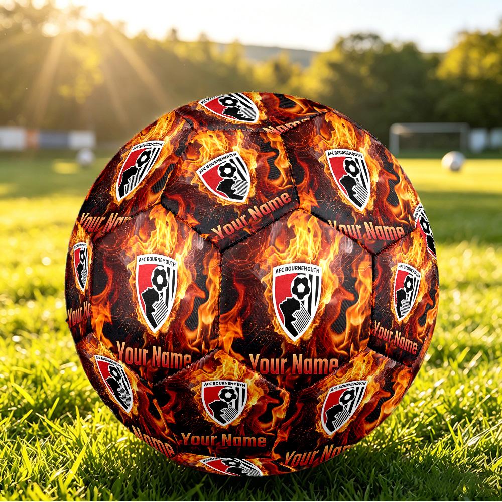 Personalized Size 5 Football Bournemouth Football Pattern Outdoor Game Sports Ball Gift