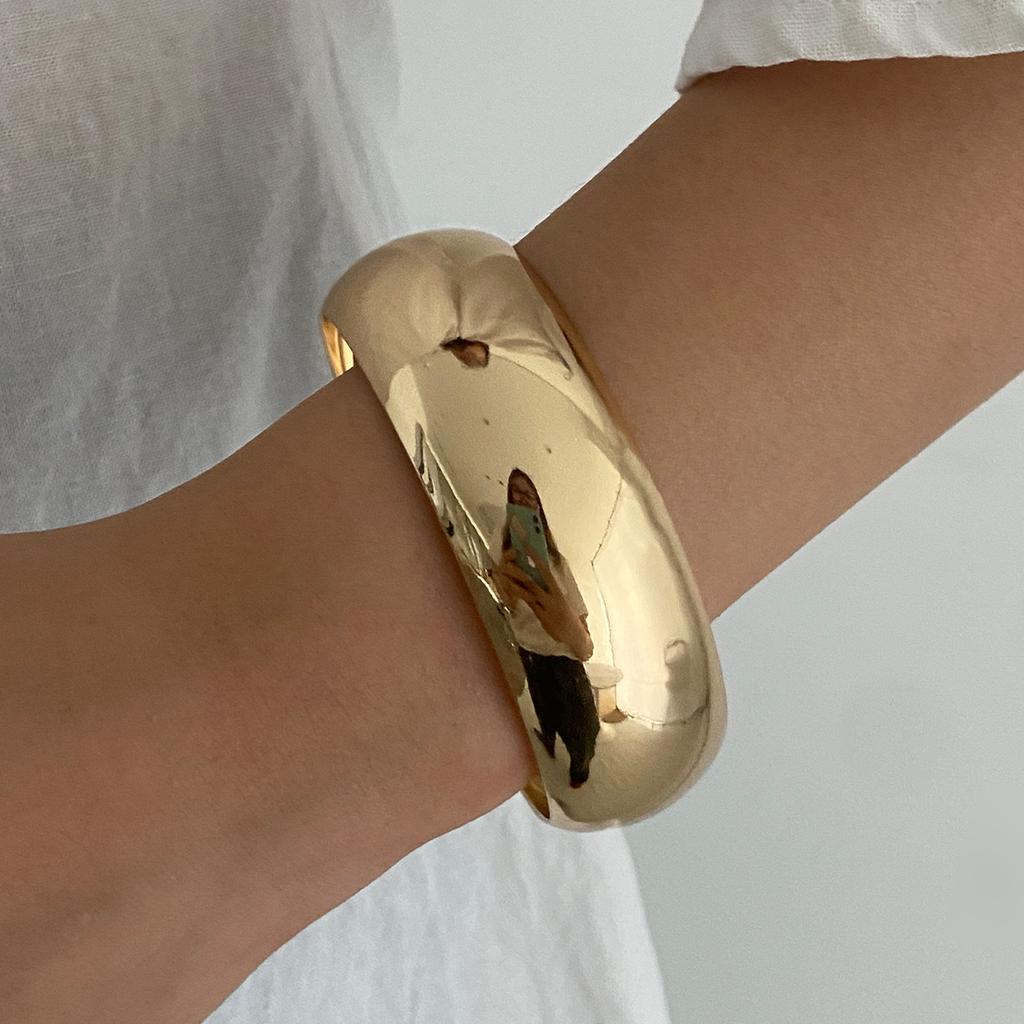 Ingemark 3 Styles Y2K Boho Resin Stack Chunky Bangles for Women New Punk Geometric Irregular Arm Bracelets Jewelry Accessories