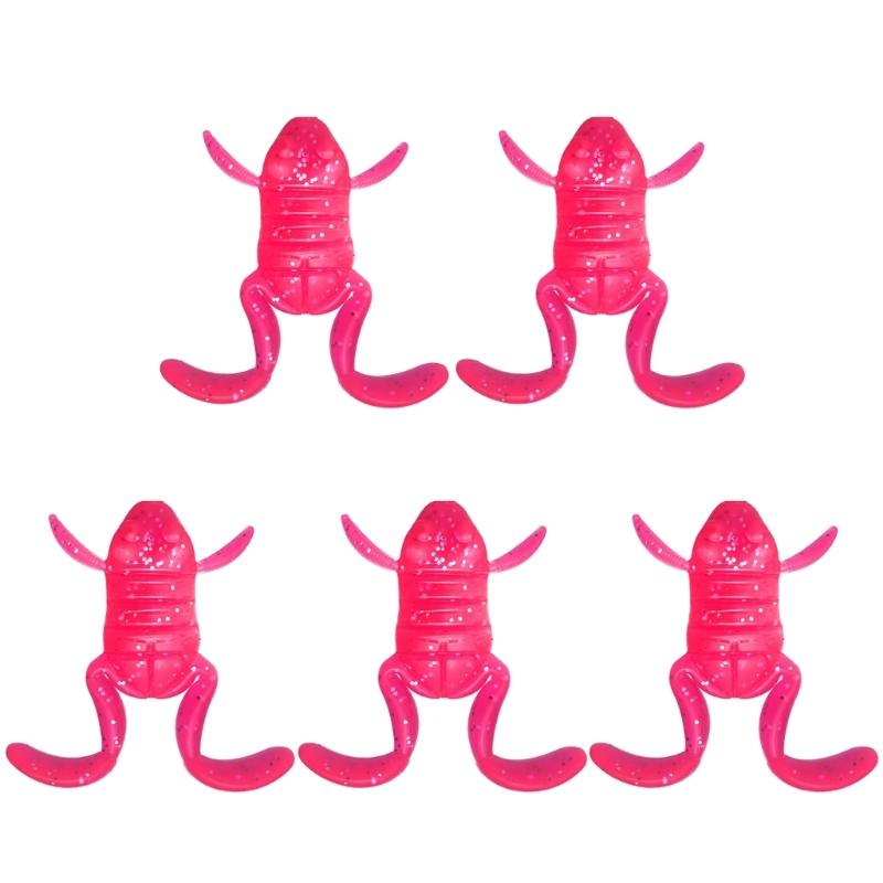 5Pcs Frogs Lures Soft Artificial Swimbait Floating Frogs Lures Simulation Frogs Baits Topwater Floating Lures Easy to Use