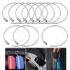 Stainless Steel Wire Keychains Luggage Tags Loops Hanging Tool Keyrings Key