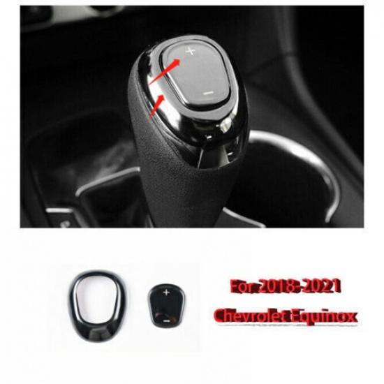 For Chevrolet Equinox 2018~2021 Bright Black Gear Shift Knob Shifter Lever Trim