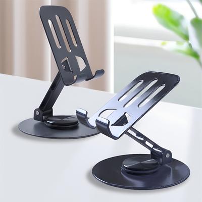 Metal Folding 360 ° Rotating Desktop Mobile Phone Holder Stand For Iphone Ipad Universal Portable Adjustable Metal Stand