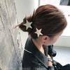 Y2K Silver Star Hair Clip Creative Cute Hair Barrettes Children Side Clip Hair Accessories
