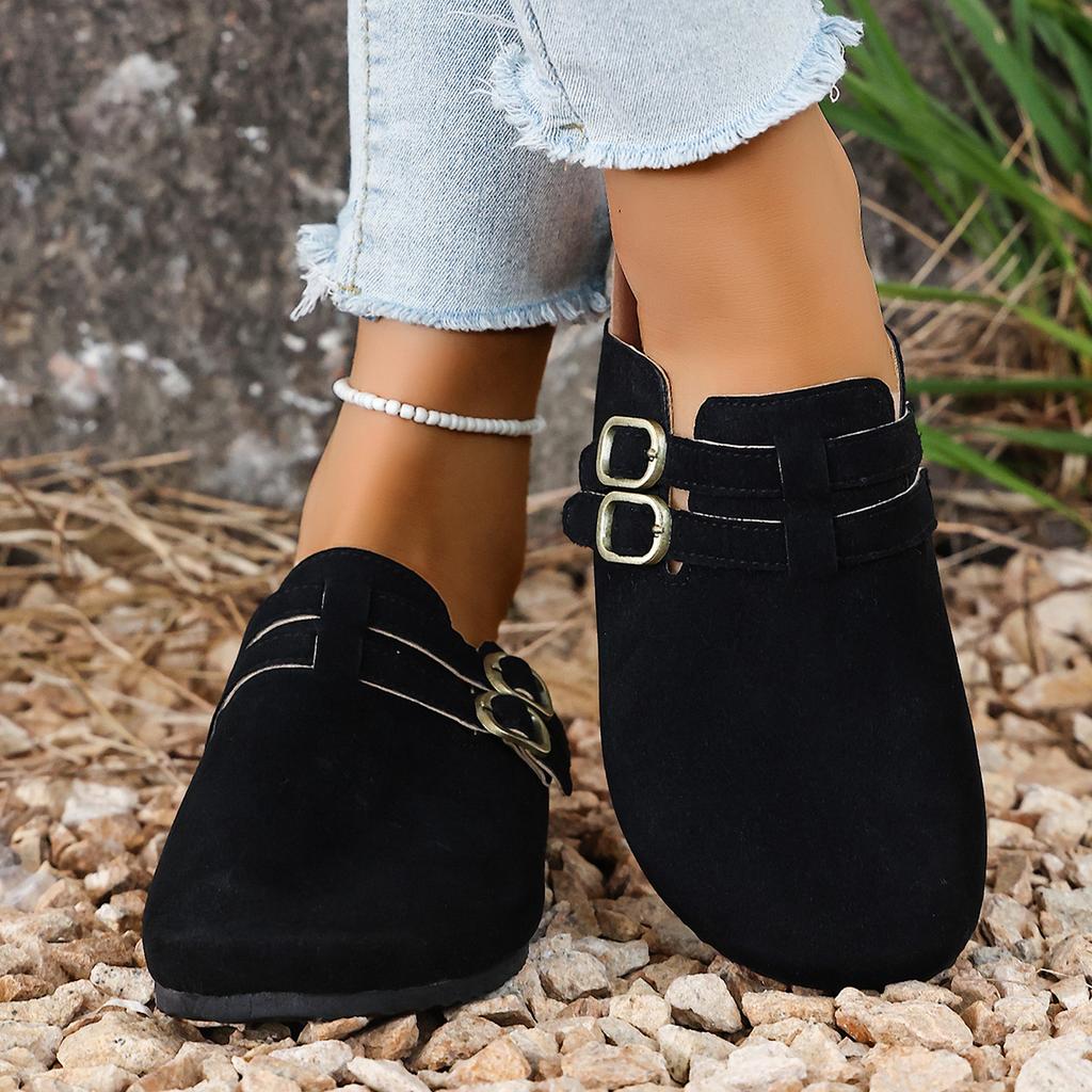 Faux Leather Cork Footbed Clogs for Women Memory Foam Arch Support Platform Slippers Women's Slip-ons Mules Potato Shoes Vegan Suede Clogs Sandals