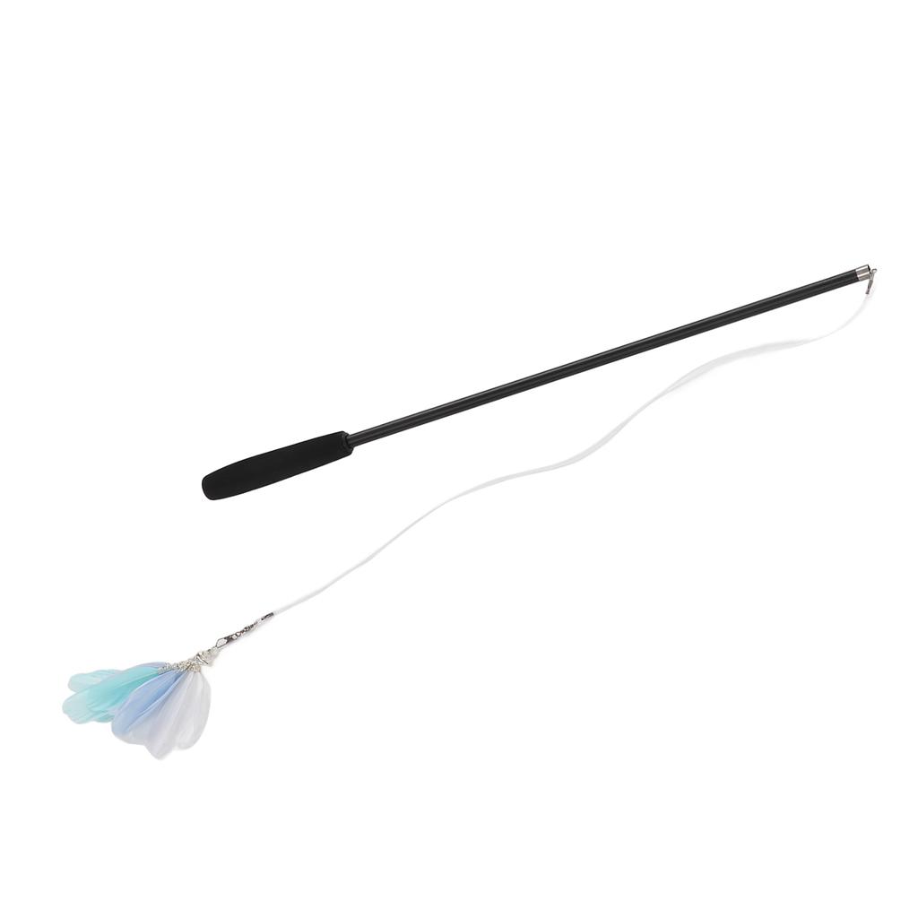 Funny Cat Stick Retractable Interactive Cat Feather Toy for Indoor Cats Kitten Play Exercise