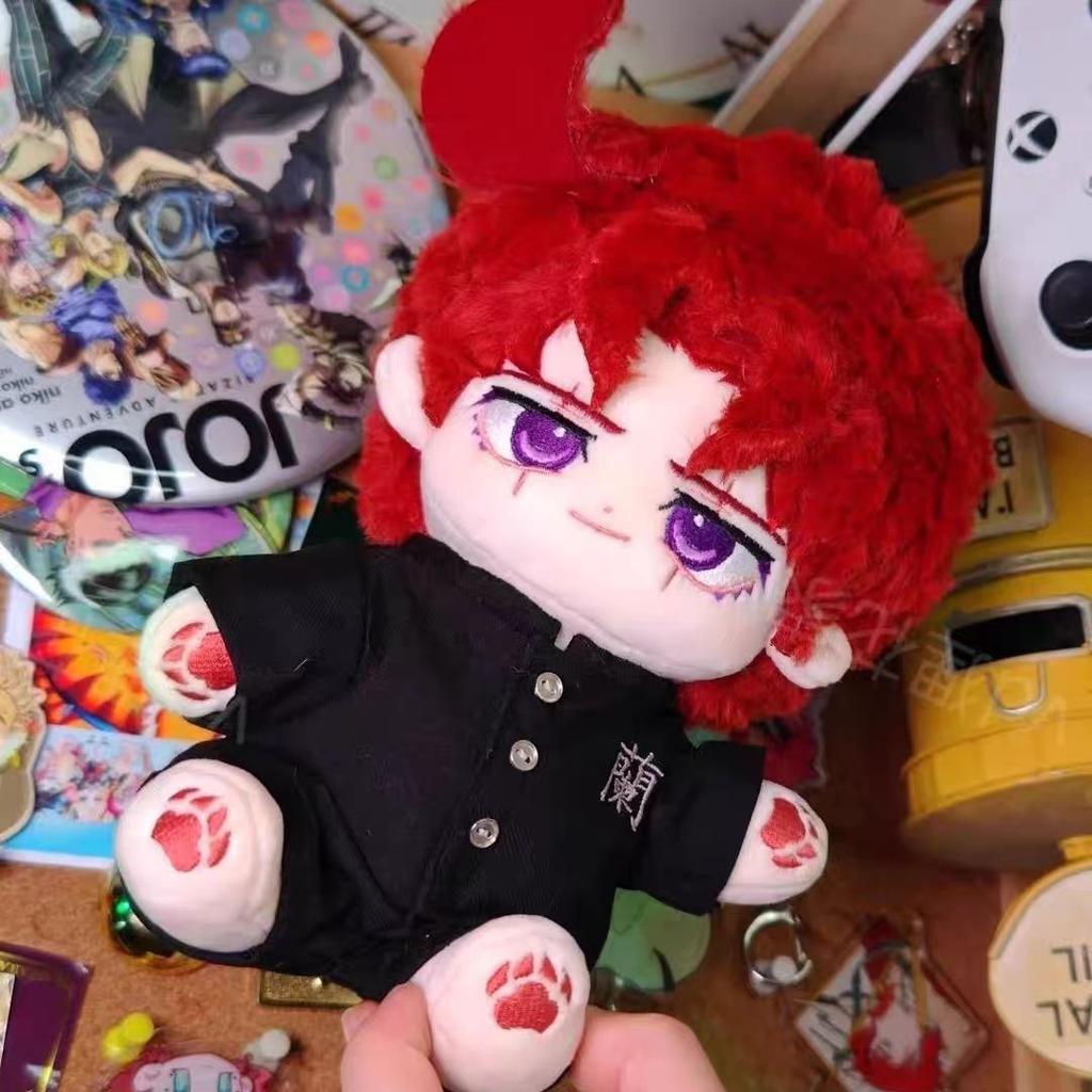 Stuffed 20cm Anime Role Noriaki Kakyoin Cosplay Plush With Skeleton Doll Toys for Fan Collection Birthday Gift