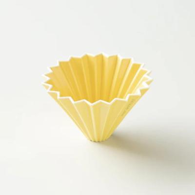 ORIGAMI Origami Dripper M dydis Geltona Skirta nuo 2 iki 4 žmonių Su dėžute, graviruotas laikiklis parduodamas atskirai (Geltona)
