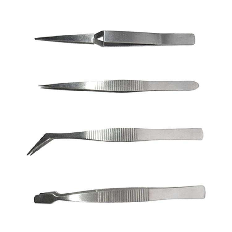 

4pcs Tweezers Stainless Steel Pointed-nose Curved Nose Tweezers for Craft Jewel 1
