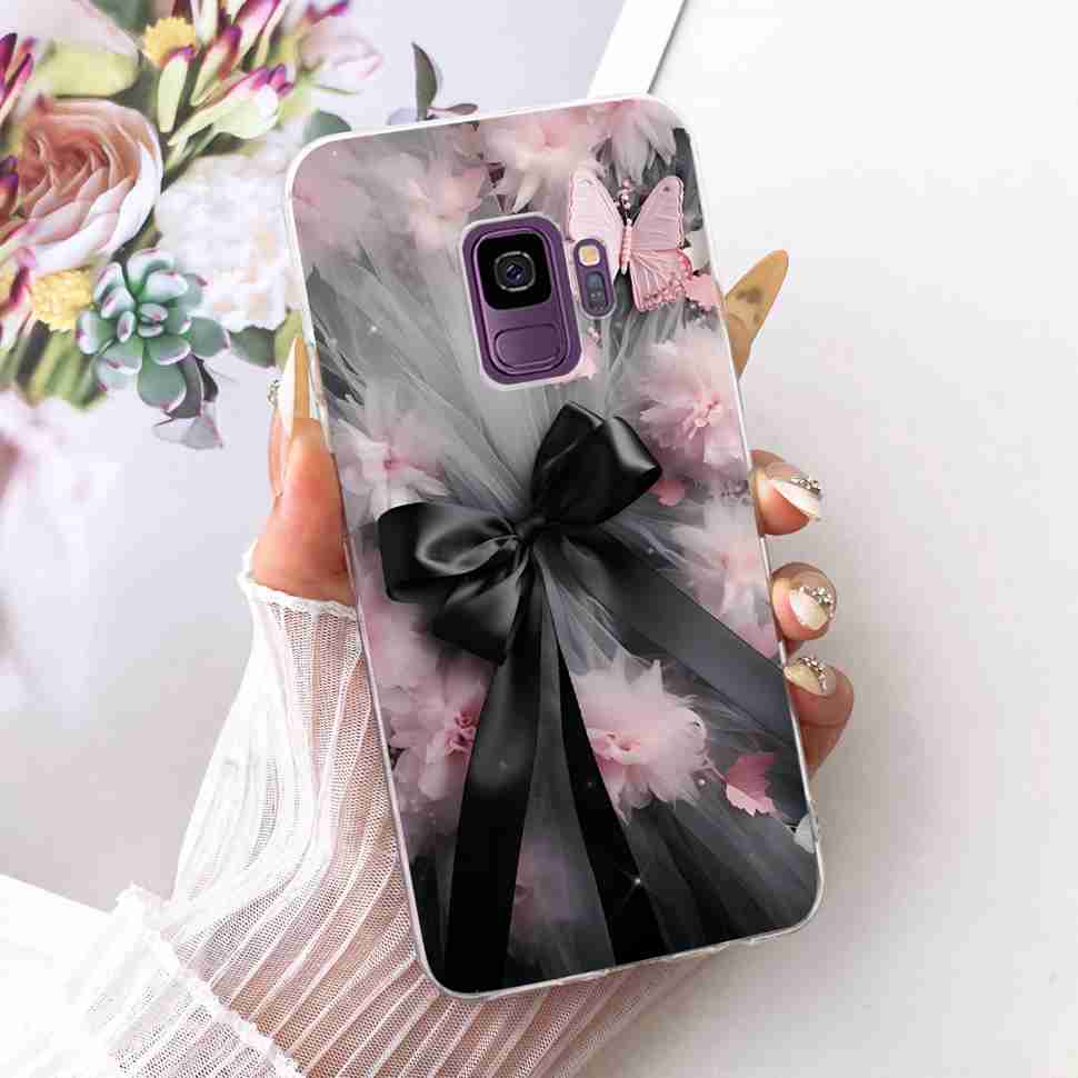 Protective Cases For Samsung Galaxy S9 Plus Soft Silicone Back Cover For Samsung S9Plus S9+ Summer Fresh Butterfly Shell Capa