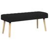 Channel Tufted Bench Black 110 X 40 X 46 Cm Fabric