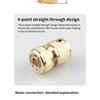 4-way Water Quick Connector High Pressure Quick Coupling For Car Washer Water Gun Adapter Joints Garden Irrigation Accessories