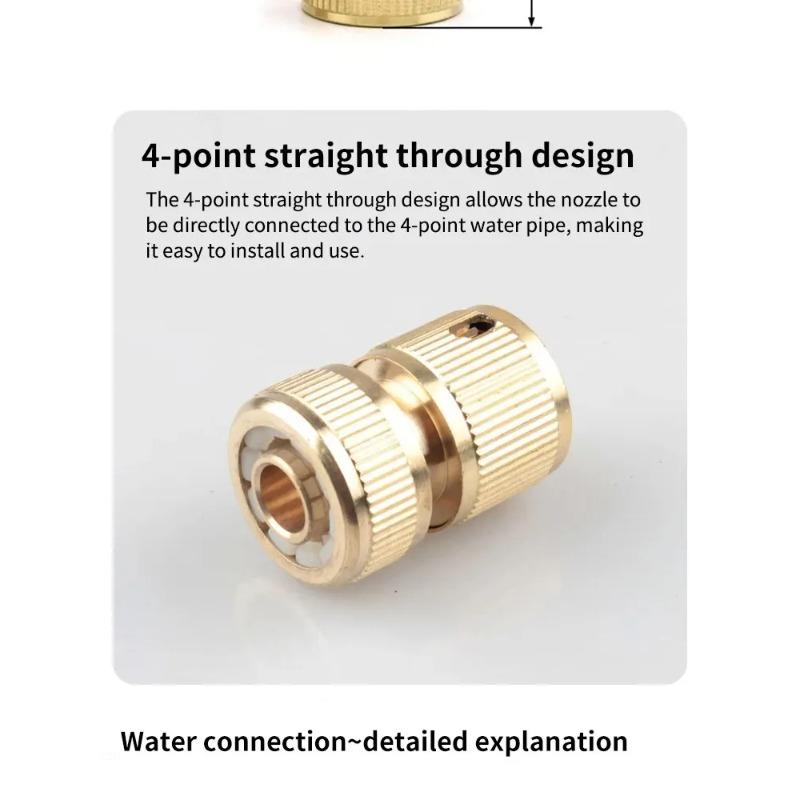 4-way Water Quick Connector High Pressure Quick Coupling For Car Washer Water Gun Adapter Joints Garden Irrigation Accessories