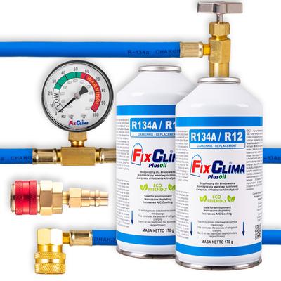 KIT DE UMPLERE AER CONDIȚIONAT R134A + 2x ADAPTOR GAZ