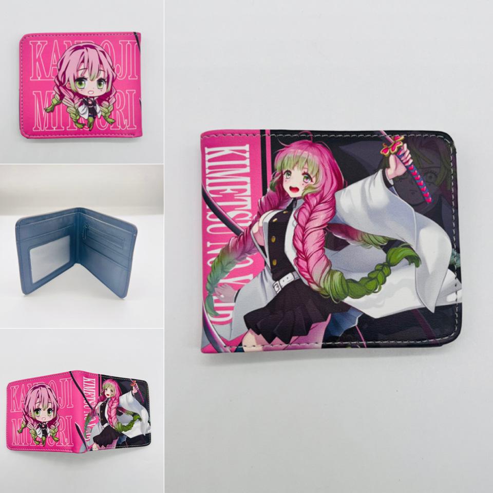 Japan cartoon comics Demon Slayer Short Fold Wallet Cartoon Coin Purse Suitable for Students 0006