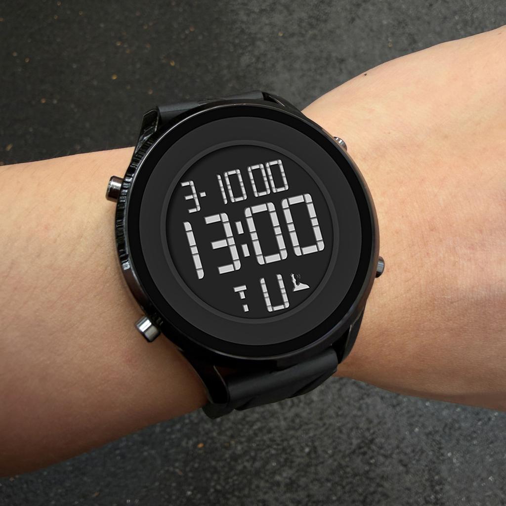 Outdoor Sport Digital Watch For Men Waterproof Large Screen Countdown Alarm Wrist Watch Silicone Band Student Electronic Clock