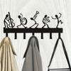 Multifunctionele IJzeren Wandhaak voor Sleutels Handdoeken Badjassen Opbergruimte