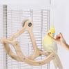 Hanging Bird Swing Toys Bite Resistant Rocking Perch Stand Parrot Stand Wheel  Cage Accessories