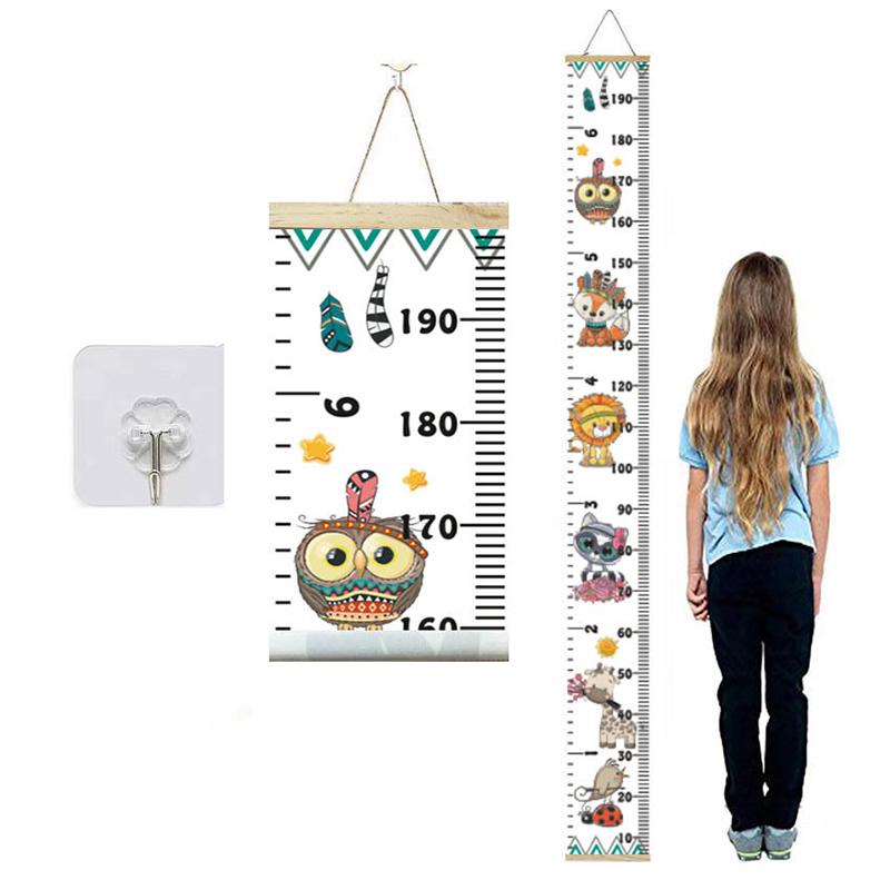 Wooden Wall Hanging Wall Sticker For Kids Room Decoration Height Measure Ruler Wallpaper Baby Growth Chart Decor On The Wall