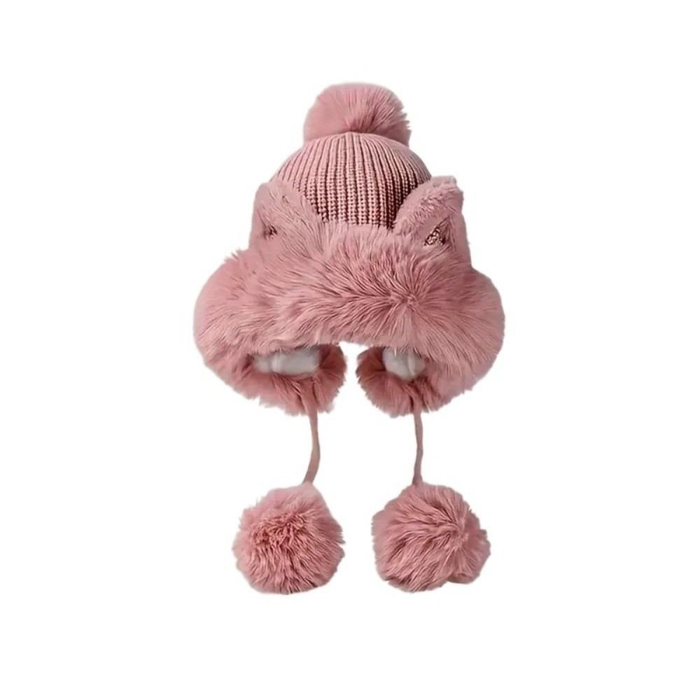 Woolen Cat Ears Beanie Fluffy Lei Feng Hat Personality Ear Protection Hat  Winter/Autumn