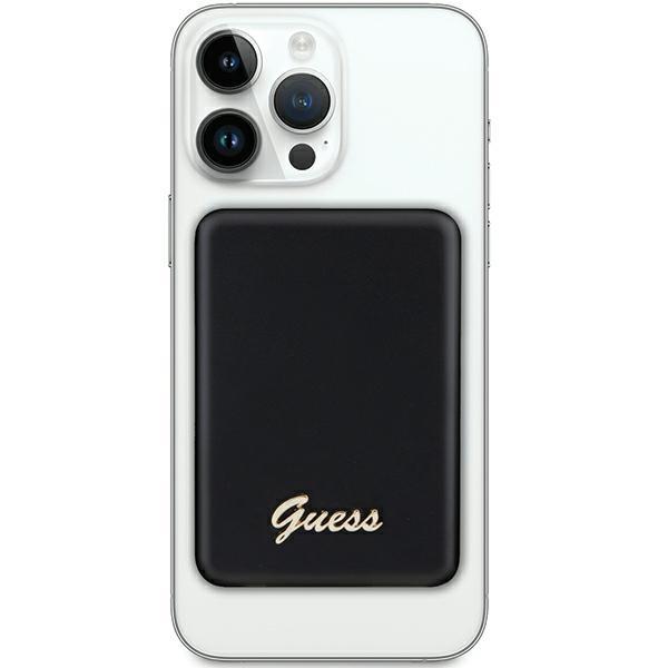 Powerbank indukcyjny 15W Guess MagSafe 5000mAh Czarny