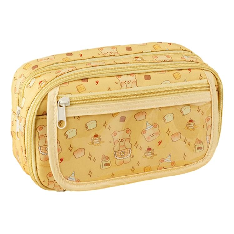 

Cartoon Bear Pencil Case Large Capacity Storage Bag Aesthetic Pen Bag Lovely Pencil Pouch School Office Supplies