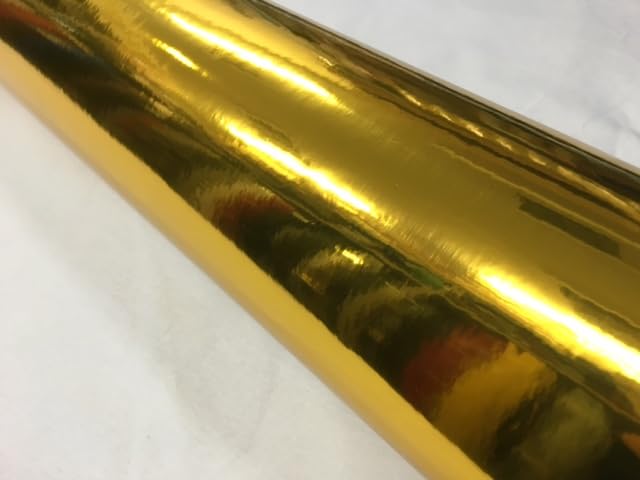 

Автовинил 152см x Золотой хром с защитной пленкой Высококачественная пленка, 30см, Хромированный, золотой