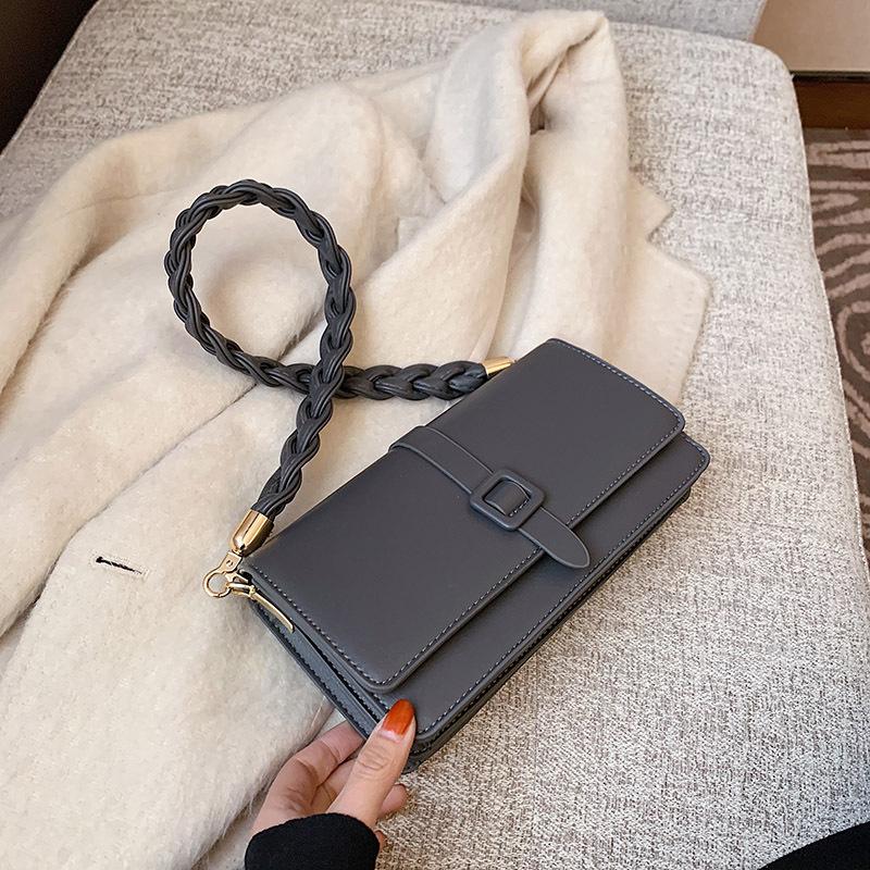 

Autumn and Winter Popular Small Bags, New Trendy Korean Version Versatile Crossbody Bag, Internet Famous Single Shoulder Fashionable Small Square Bag сірий колір