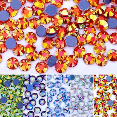 Phnom Penh Serie Imitation Hot Diamond, Glas Kristall DIY Schmuck, Bekleidungszubehör, Heißschmelzkleber Flachboden Diamant, Nail Art Strassstein.