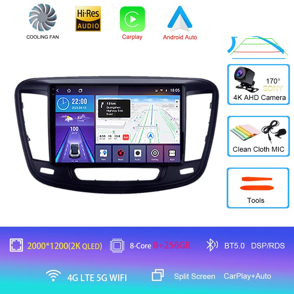 Car Radio Android 14 Multimedia Video Player For Chrysler 200 200C 2015 - 2019 Carplay Android Auto Stereo GPS Navigation WIFI