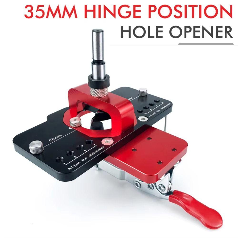 High-quality Hole Drilling Guide Locator 35mm Puncher Template  Hidden Hinge Drilling Fixture Set