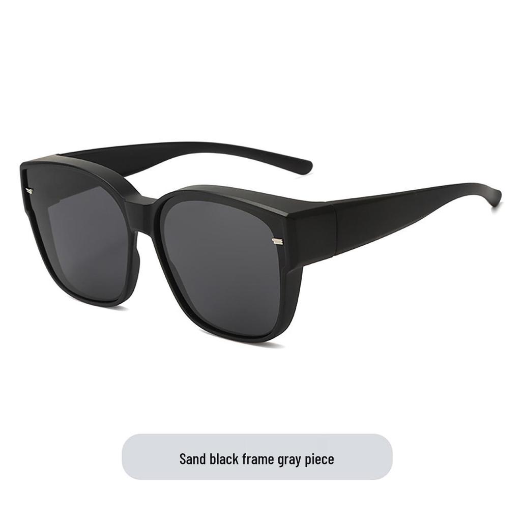 Unisex Polarized TR Clip-On Glasses Set - Trendy, Large Frame Sunglasses for Driving