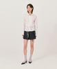 Grass Plan Mini Pleats Skirt_Navy