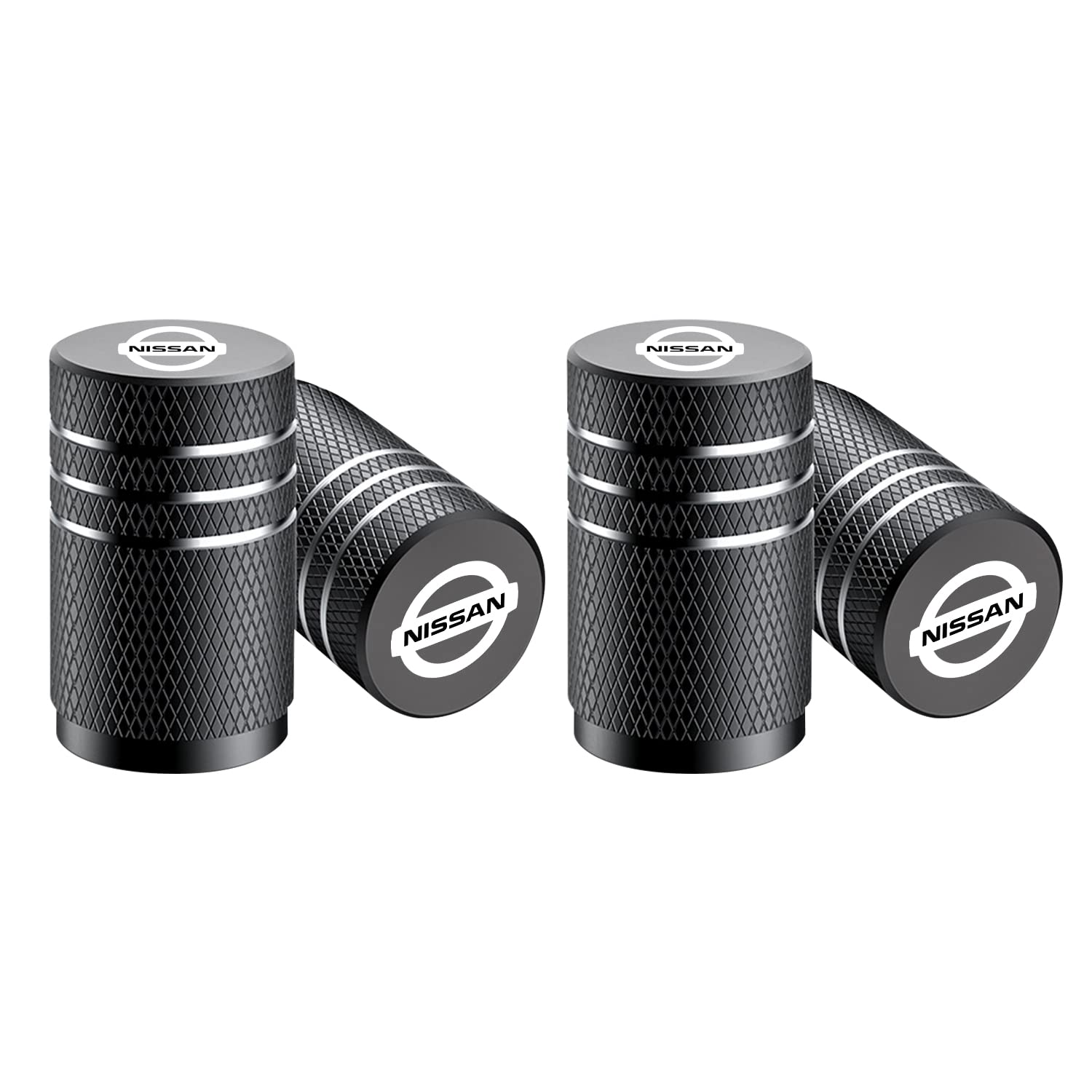 MONGAI Valve Cap, Tire Valve, Air Valve Cap, For Cars, Cars, Motorcycles, Elegant Design, Nissan чёрный