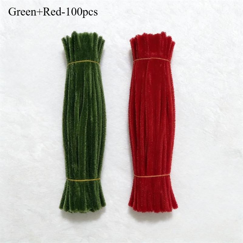 

200pcs Chenille Pipe Cleaners DIY Crafts Festive Snow Flock Stems Flower Making and Holiday Decorations Diy Crafts Accessories