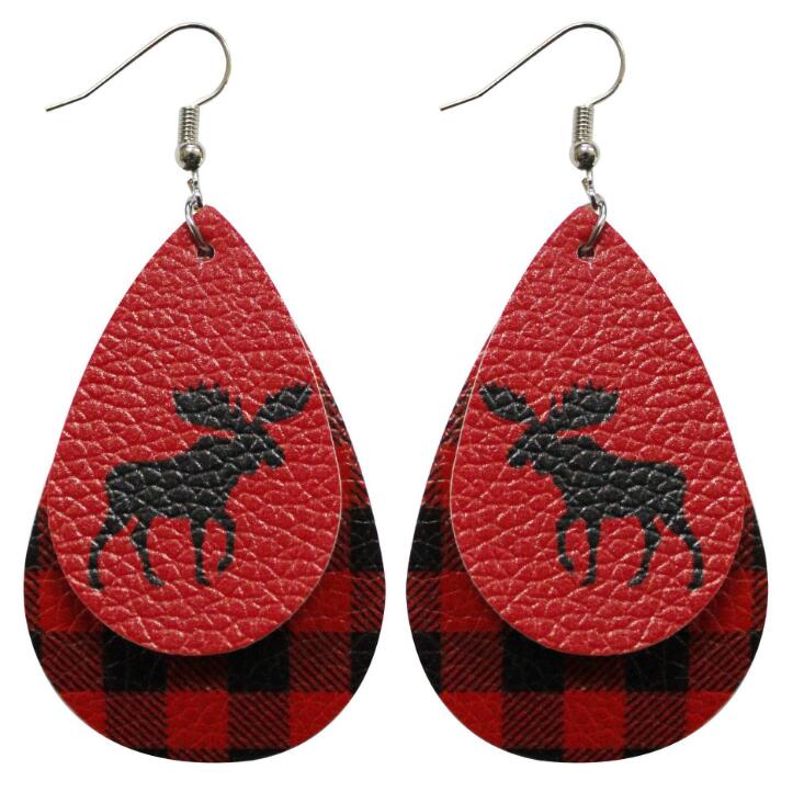 2025 New Fashion Women Christmas Santa Claus Snowman Drop Shaped Earrings Women Cute Christmas Party Earrings Jewelry Gifts