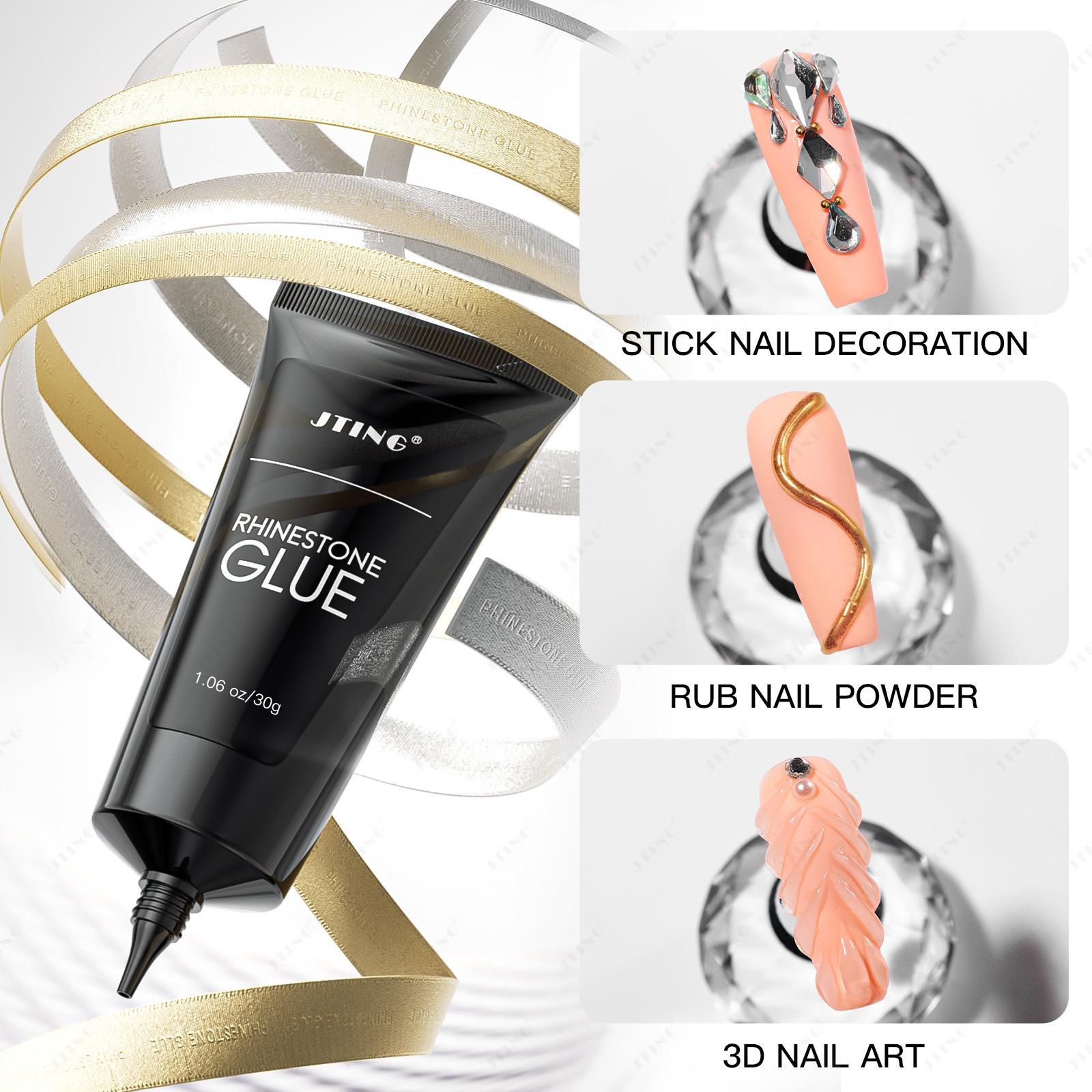

JTING 30 г прозрачный клей для ногтей со стразами, гель, сильный клей для ногтей, 3D стразы, гель-кристалл, клей