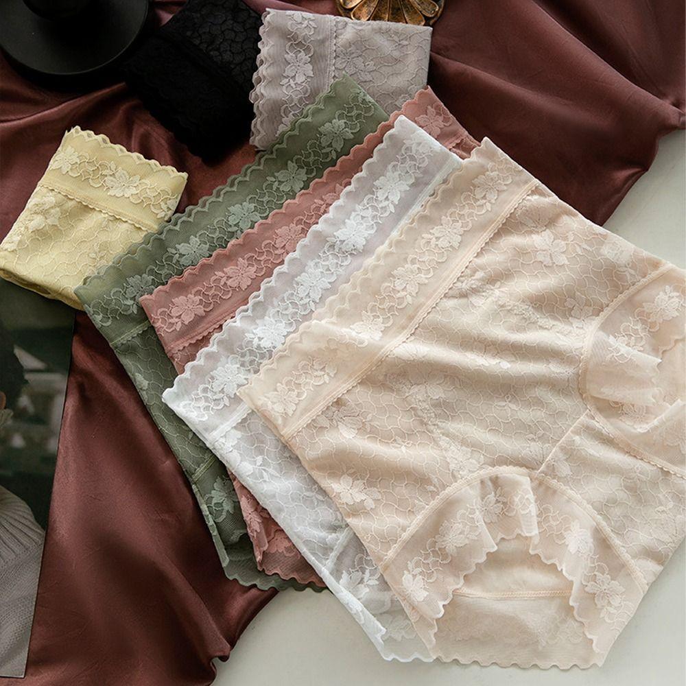 Transparent Lace Butt Lifter Briefs High Waist Women Underwear Lace Slimming Shapers Lady