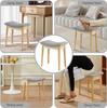 Vanity Stool Vanity Chair Saddle Cushion Ottoman Stool Chair with Solid Wood Legs, Modern Piano Bench Makeup and Foot Stool