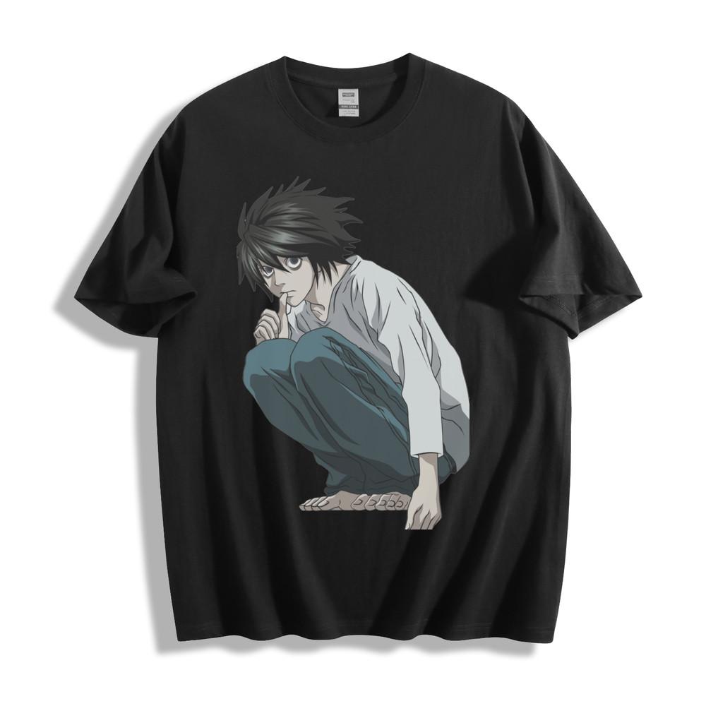 Death Note L Thinking Pose T-Shirt - Iconic Anime Unisex Tee
