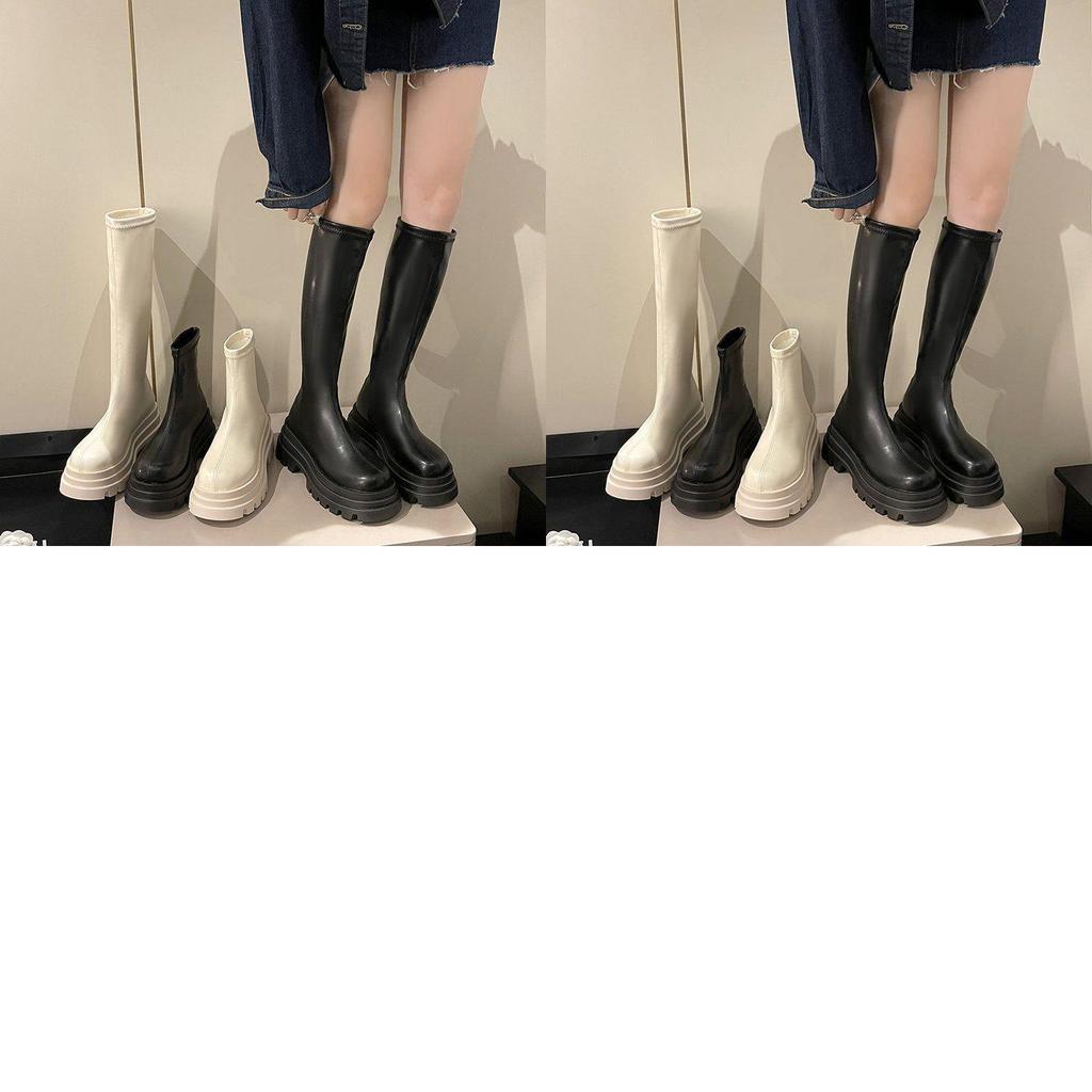 Trendy High Top Fashion Boots For Women Featuring Durable Waterproof Platform