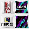 H-Hks Hks Cushion Cover Daily Washable Linen Pillowcase Soft For Sofa Bed Home Room Decor