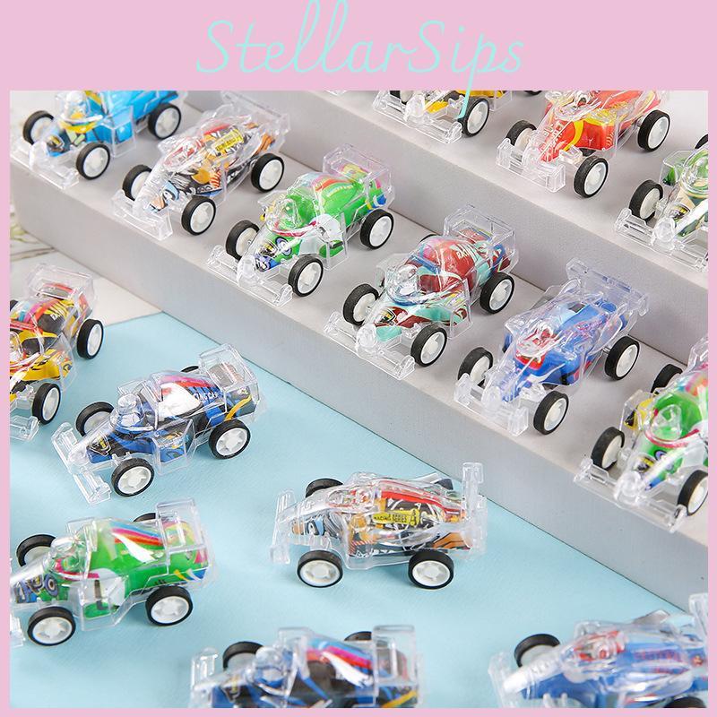 Simulation Mini Inertial Transparent Double Layer Graffiti Car Children Toy For Toddler Play