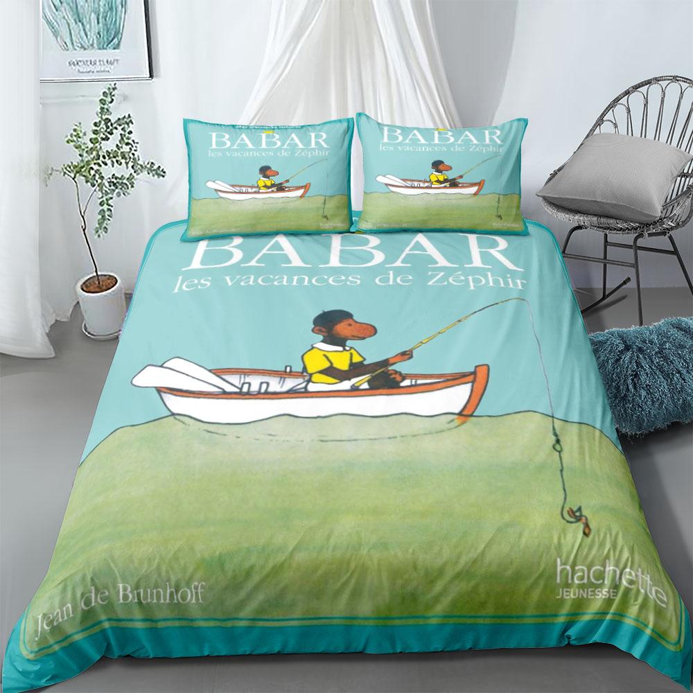 Babar and Zephir Bedding Set Without Sheet King Queen Double Full Twin Single Size Bed Linen Set