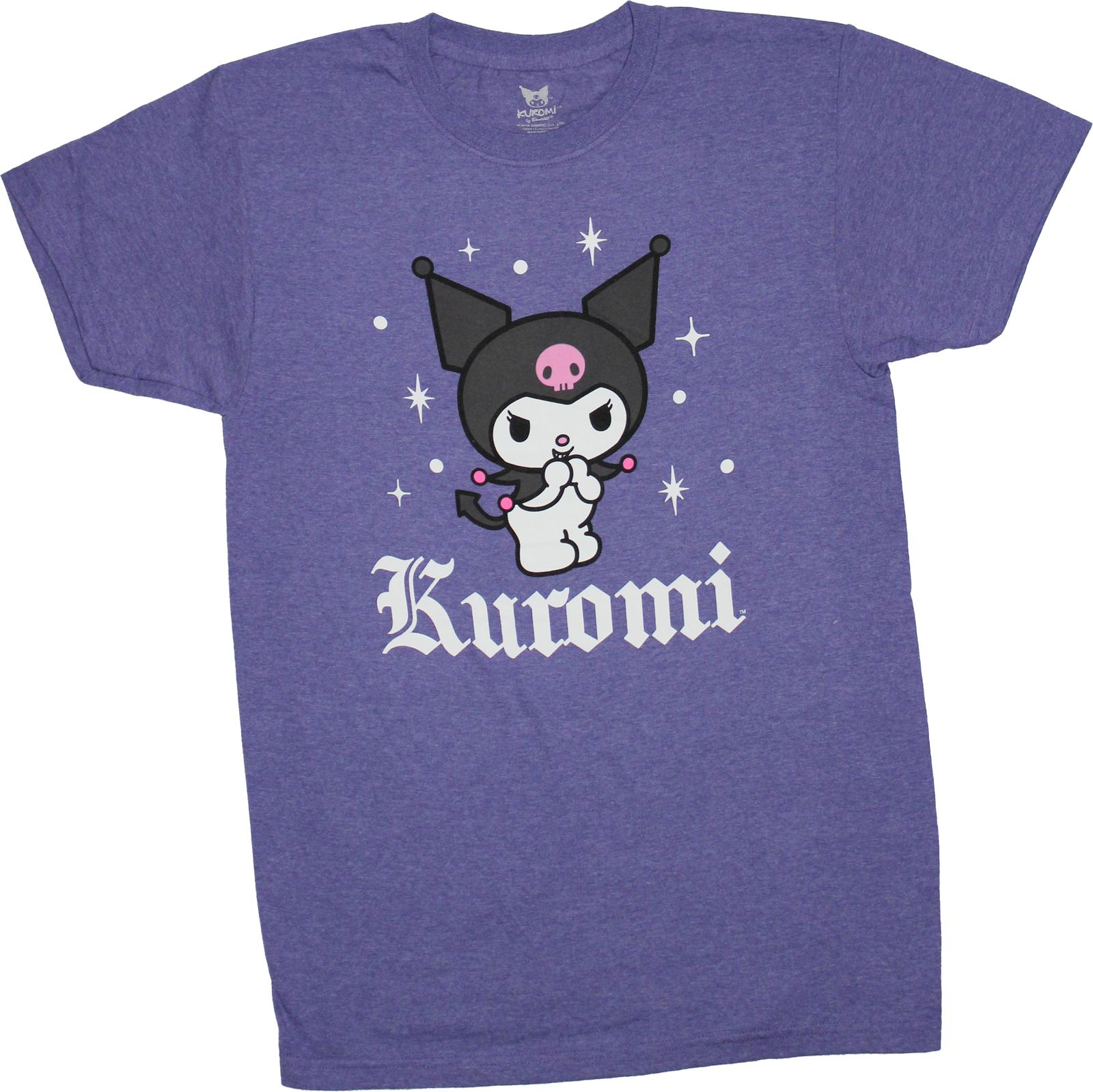 Kuromi New Adult T-Shirt - Grinning Amongst Stars Over Name M