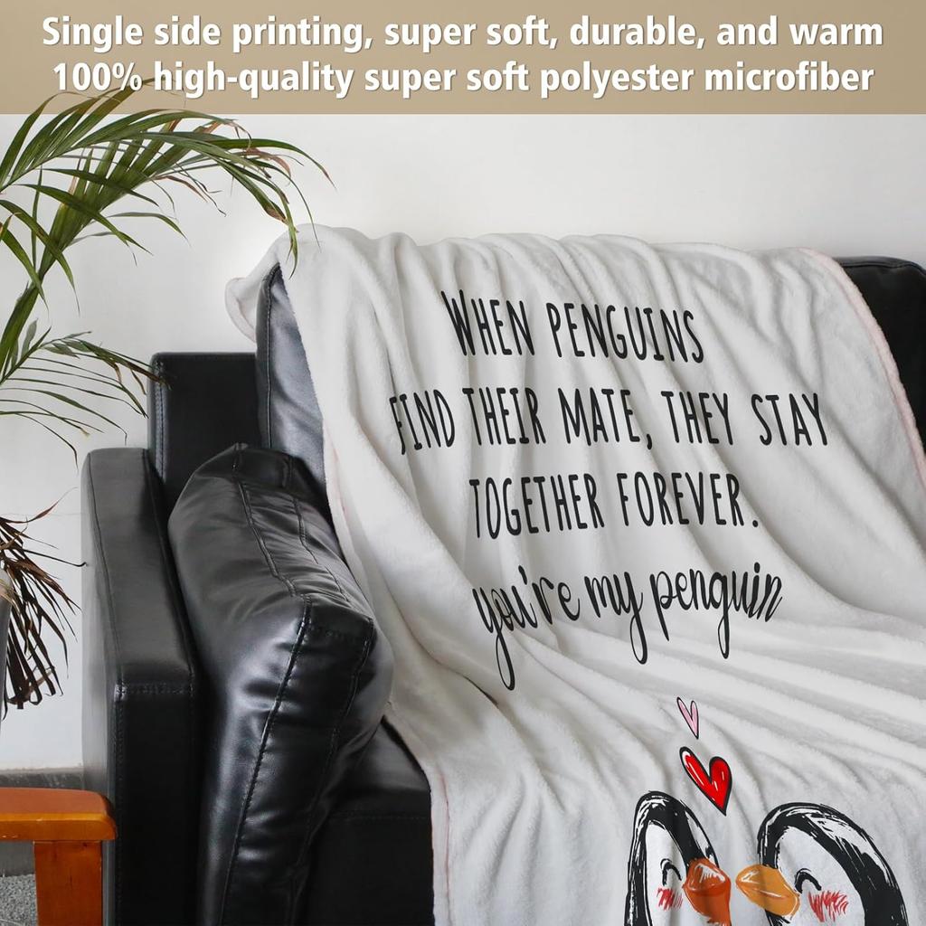 Valentines Day Gifts for Her Him- Soft Romantic Blanket- Anniversary Birthday Wedding Gifts for Boyfriend Girlfriend Wife Husband Men Women, I Love